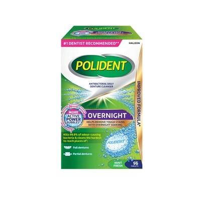 Polident Comprimés Pour La Nuit 96 ea, 0,12 $/1ch