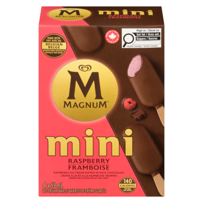 Magnum Mini Ice Cream Bars, Raspberry, 4 Pack 4x55.0 ml, $2.50/100ml
