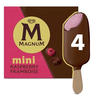 Magnum Barres de Crème Glacée Mini Framboise 4x55.0 ml, 3,18 $/100ml