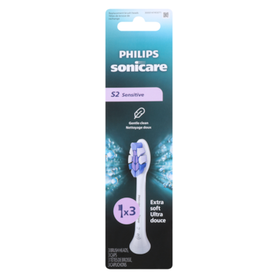 Phillips Têtes de brosse de rechange s2 sensitive 3 ea, 11,66 $/1ch