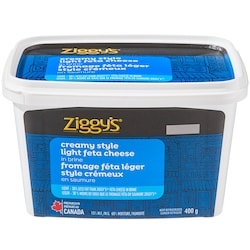 Ziggy's Creamy Style Light Feta Cheese in Brine 400 g, $3.00/100g