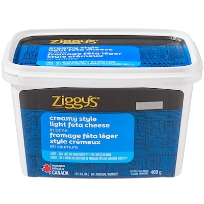 Ziggy's Creamy Style Light Feta Cheese in Brine 400 g, $2.75/100g