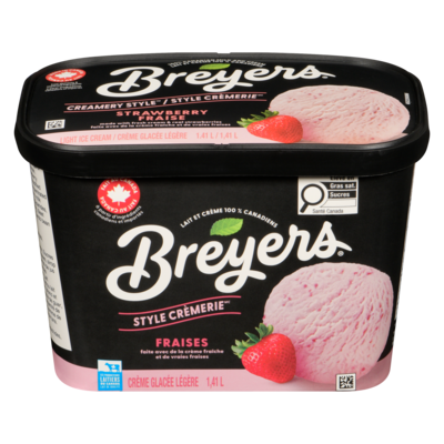 Breyers Crème glacée légère à la fraise 1400 ml, 0,36 $/100ml