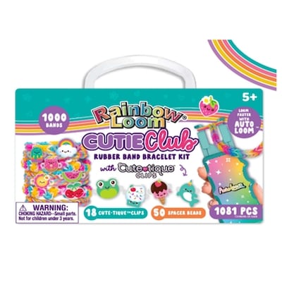Rainbow Loom Rubber Band Bracelet Kit, Cutie Club, 1081 Pieces 1 ea, $17.00/1ea