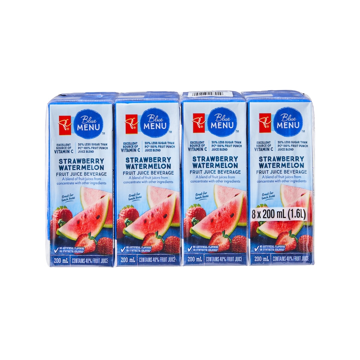 PC Blue Menu Strawberry Watermelon Fruit Juice