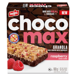 Leclerc Half-Coated Chewy Bars Granola Half-Coated With Chocolate Raspberry 160 g, $1.88/100g