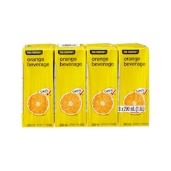 Sans Nom Boîtes de boisson à l’orange 8x200.0 ml, 0,24 $/100ml