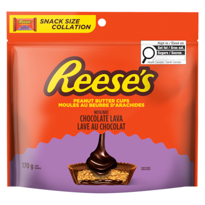 Reese’s Friandise moules au beurre d'arachides avec lave au chocolat collation 170 g, 4,11 $/100g