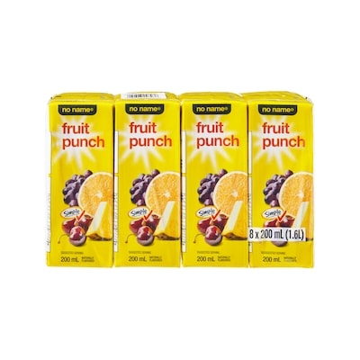 Sans Nom Boîtes de jus au punch aux fruits 8x200.0 ml, 0,24 $/100ml