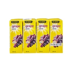 Sans Nom Boîtes de boisson au raisin 8x200.0 ml, 0,24 $/100ml