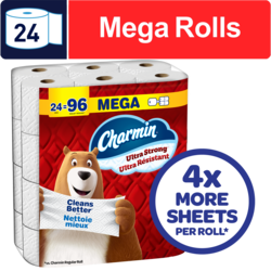 Toilet Paper Ultra Strong, 24 Mega Rolls