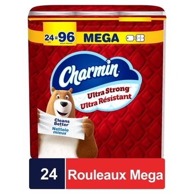 Charmin Papier hygiénique Ultra Résistant, 24 rouleaux méga, papier hygiénique à 2 épaisseurs 24 ea, 32,99 $/1ch
