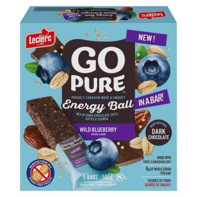 Leclerc Go Pure Energy Ball In A Bar Wild Blueberry 140 g, $4.14/100g