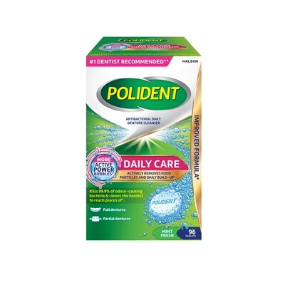 Polident Comprimés Soins Quotidiens 96 ea, 0,12 $/1ch