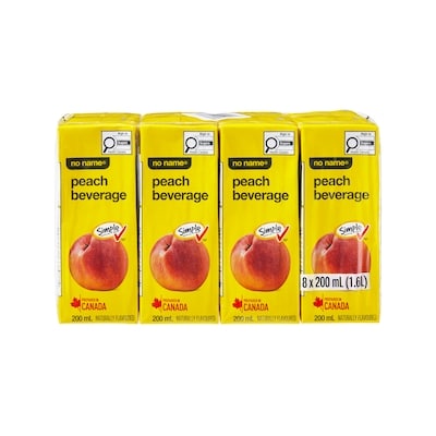 No Name Peach Beverage Boxes 8x200.0 ml, $0.19/100ml