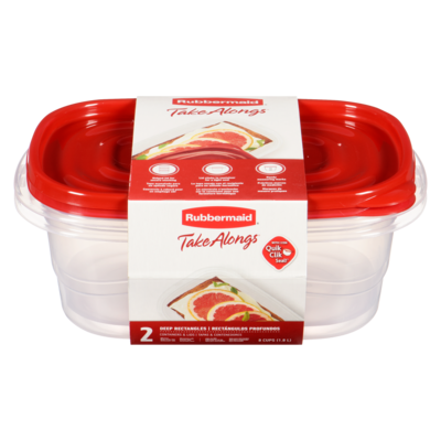 Rubbermaid Containers & Lids 1.8 L 2 ea, $4.50/1ea