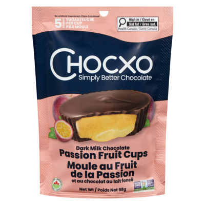 ChocXO Dark Milk Chocolate Passion Fruit Cups 98 g, $8.15/100g