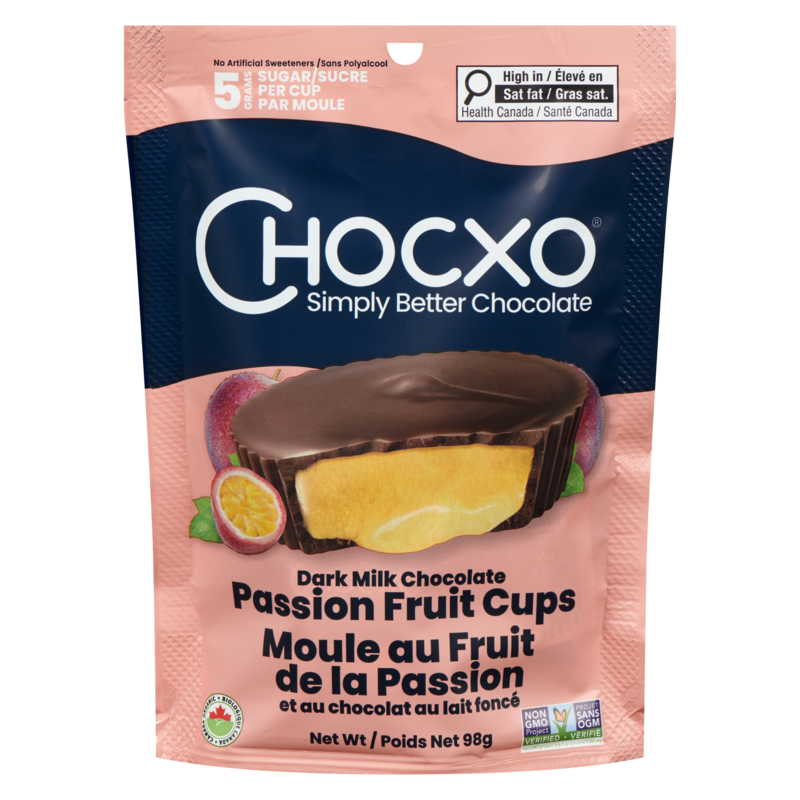 Dark Milk Chocolate Passion Fruit Cups