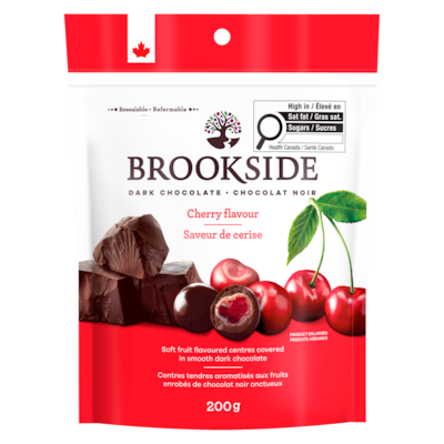 Brookside Chocolat noir saveur de cerise 200 g, 3,50 $/100g