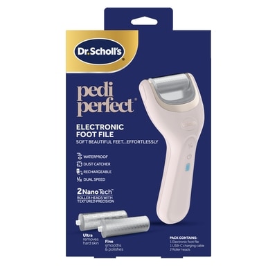Dr. Scholl’s Râpe électrique étanche rechargeable Pedi Perfect de Dr. Scholl’s pour éliminer les callosités des pieds 1 ea, 55,99 $/1ch