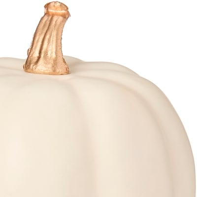 Mini décoration en mousse en forme de citrouille – blanc