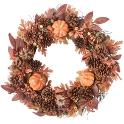 Maple and Pumpkin Harvest Wreath