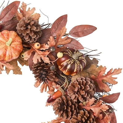 Maple and Pumpkin Harvest Wreath