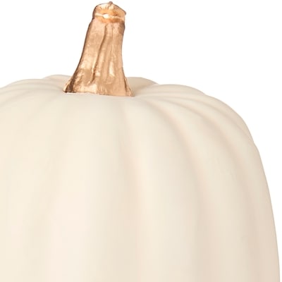 Mini décoration en mousse en forme de citrouille – blanc