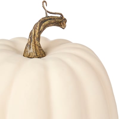 Décoration en mousse en forme de citrouille – blanc