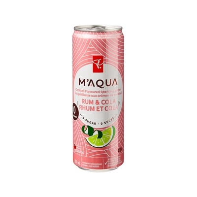 Eau pétillante aux arômes de cocktail Rhum et cola M’AQUA