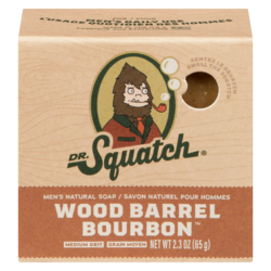 DR.Squatch Men's Natural Soap Wood Barrel Bourbon 65 g, $8.14/100g