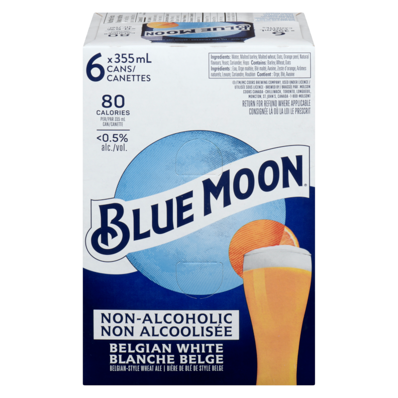 Blue Moon Belgian-Style Wheat Ale - 6x355.0 ml | No Frills Online