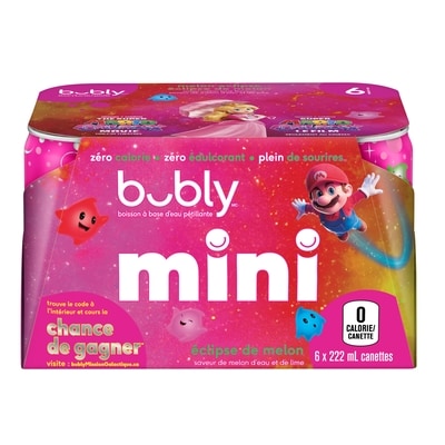 Eau pétillante Bubly Eau pétillante Éclipse de melon 6x222.0 ml, 0,37 $/100ml