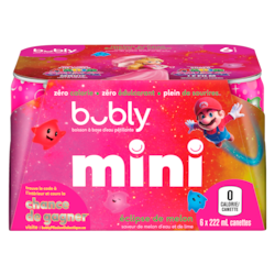 Eau pétillante Bubly Mini éclipse de melon 6x222.0 ml, 0,38 $/100ml