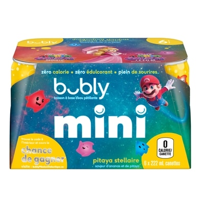 Eau pétillante Bubly Eau pétillante Pitaya Stellaire 6x222.0 ml, 0,37 $/100ml