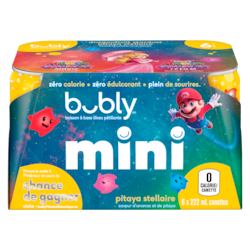 Eau pétillante Bubly Mini Pitaya Stellaire 6x222.0 ml, 0,38 $/100ml