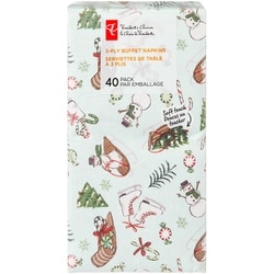 le Choix du Président Lot de 40 serviettes de table à 3 plis – bonshommes de neige en luge 40 ea, 0,13 $/1ch