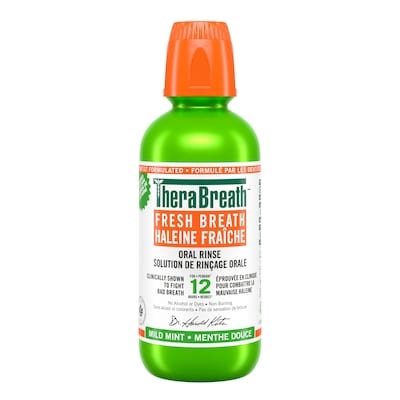 TheraBreath Oral Rinse Fresh Breath Mild Mint 473 ml, $3.17/100ml