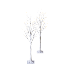 null 4-ft Pre-Lit Snowbird Lake Birch Trees 2 Pack 1 ea, $69.00/1ea
