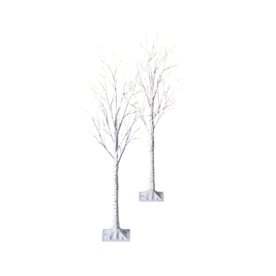 null 4-ft Pre-Lit Snowbird Lake Birch Trees 2 Pack 1 ea, $69.00/1ea