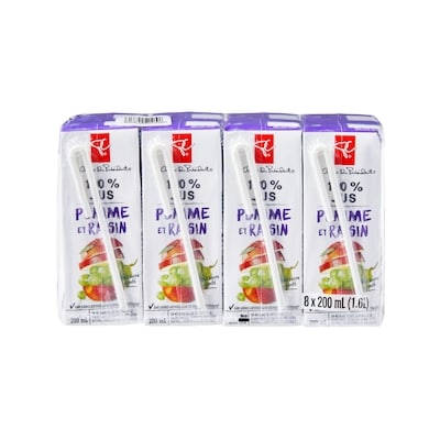 100% Apple Grape Juice Boxes