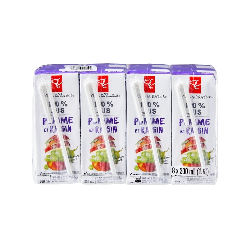 100% Apple Grape Juice Boxes