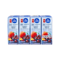 le Choix du Président Boisson au jus de fruits , cerise et pêche 8x200.0 ml, 0,34 $/100ml