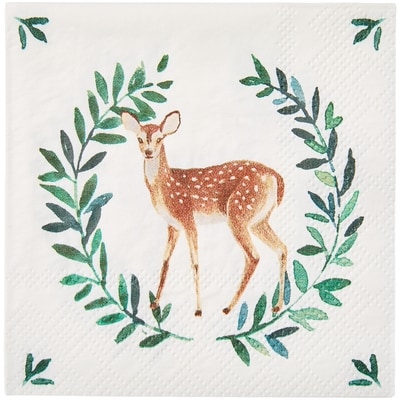 3 Ply Beverage Napkins 60 Pack - Doe
