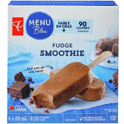 Barres de dessert laitier glacé au smoothie au fudge