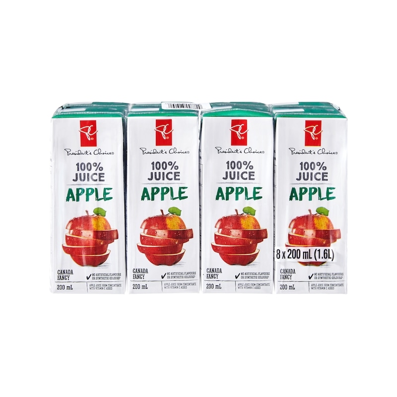 President's Choice 100% Apple Juice Boxes - 8x200.0 ml | Zehrs