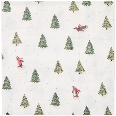 3 Ply Beverage Napkins 60 Pack - Penguins