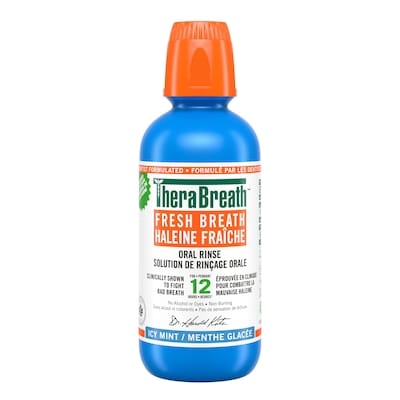 TheraBreath Fresh Breath Oral Rinse Icy Mint 473 ml, $3.17/100ml