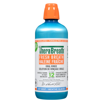 TheraBreath Solution de rinçage orale haleine fraîche menthe glacée 1000 ml, 2,40 $/100ml