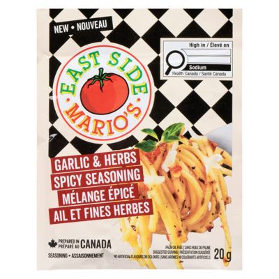 East Side Mario's Assaisonnement mélange épicé ail et fines herbes 20 g, 12,45 $/100g